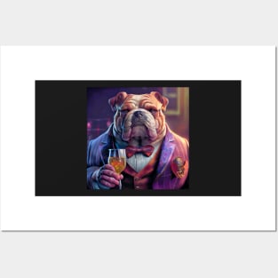 portrait of a bulldog boss Posters and Art